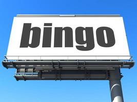 palavra de bingo em outdoor foto