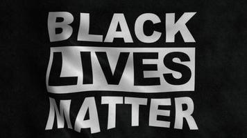 vidas negras importam bandeira - preto e branco. ilustração 3D foto