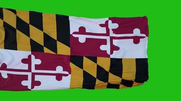 bandeira de maryland na tela verde. perfeito para o seu próprio fundo usando tela verde. renderização em 3D foto