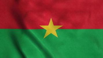 bandeira de burkina faso balançando ao vento. bandeira nacional do burkina faso. ilustração 3D foto