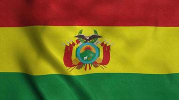 bandeira da bolívia balançando ao vento. ilustração 3D foto