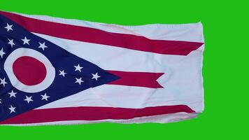 bandeira de ohio na tela verde. perfeito para o seu próprio fundo usando tela verde. renderização em 3D foto