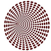 um fundo vários círculos pontilhados enrolados uns nos outros em forma de espiral foto