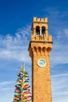 topo da torre do relógio de murano torre dell'orologio foto