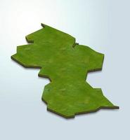 ilustração de mapa 3D da Guiana foto