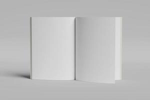 mock up livro branco em branco foto