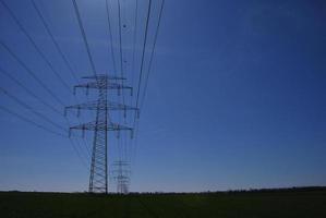 postes de eletricidade do horizonte foto