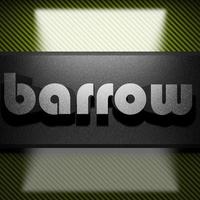Barrow palavra de ferro em carbono foto