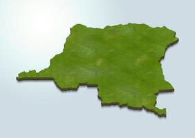 ilustração do mapa 3d do congo dr república democrática do congo foto