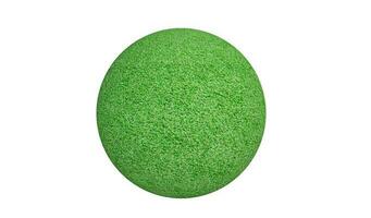 renderização 3D. bola de grama verde isolada no fundo branco. foto