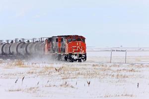 trem no inverno do Canadá