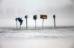 caixas postais no inverno saskatchewan foto