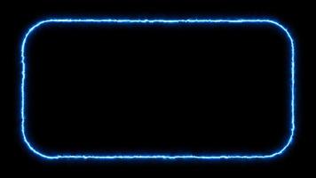 quadrado de quadro colorido brilhante de néon elétrico abstrato no fundo preto. laser show design colorido para tecnologias de publicidade de banners foto