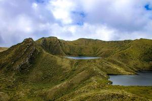 montanha, lago, céu foto