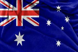 textura de tecido da bandeira nacional da austrália foto