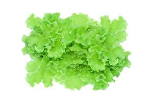 salada de alface verde isolada no fundo branco. foto