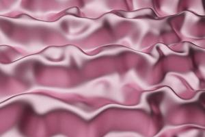 textura de pano rosa metálico como abstrato. fundo líquido de onda metálica rosa. renderização em 3D foto