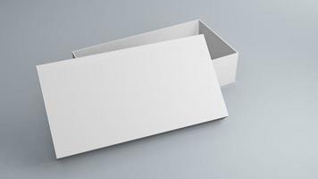 maquetes de caixa caixa de embalagem em branco renderização em 3d foto