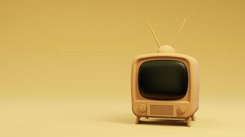 design vintage tv tv, renderização em 3d foto