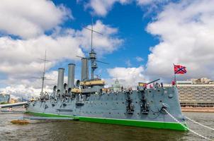 são petersburgo, rússia, 3 de agosto de 2019 navio museu cruzador protegido aurora foto