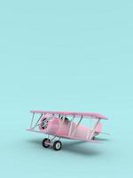 aeronaves vintage de brinquedo. ilustração com lugar vazio para texto. orientação vertical. renderização em 3D foto