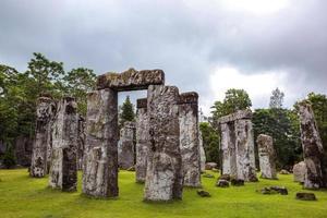 bela paisagem do arranjo de pedra exclusivo em stonehenge foto