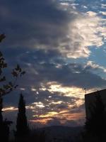 incrível pôr do sol em vistas de israel da terra santa foto