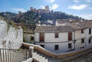 vista da alhambra de granada do albaicin foto