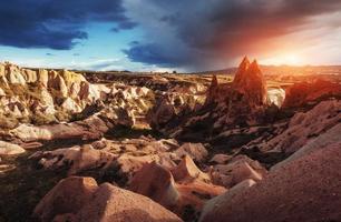 incrível pôr do sol sobre a capadócia. Peru. Europa foto