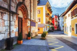 edifícios e ruas. mundo da beleza. hallstatt. Áustria foto