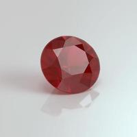 pedra preciosa rubi redonda renderização 3d foto