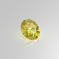 renderização 3d oval de pedra preciosa de diamante amarelo foto