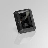 renderização 3d radiante de pedra preciosa diamante negro foto