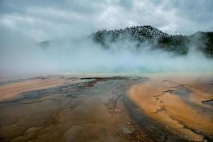 grande primavera prismática em yellowstone foto