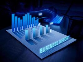 relatório de negócios digital marketing de investimento e diretrizes de negócios foto