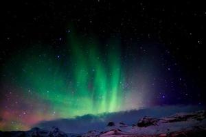 luzes do norte do sul da islândia foto