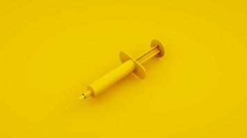seringa dental amarela. ilustração 3D foto