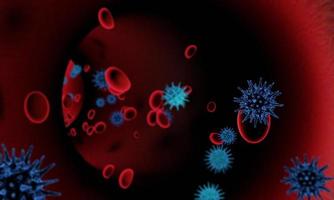 coronavirus 2019-ncov novo conceito de célula de coronavírus. casos perigosos de cepa de gripe como uma pandemia. vírus de microscópio close-up. renderização 3D.