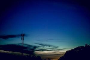 o céu é azul e o céu é azul. conceitos de visualização naturais e há um espaço de cópia. foto