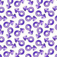 padrão perfeito de símbolo de gênero masculino roxo foto