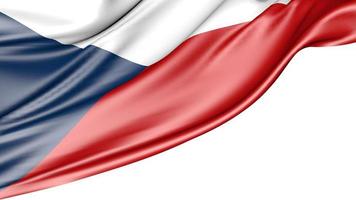 bandeira da república checa isolada no fundo branco, ilustração 3d foto