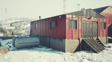 vista aérea da estação antártica na antártica foto