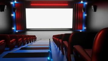 renderização 3d, modelo de maquiagem, cinema vazio, foto