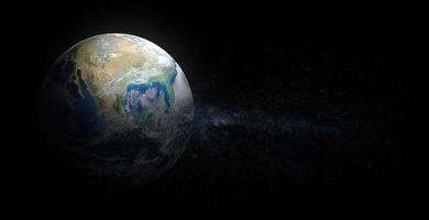 planeta Terra no fundo do espaço. elementos desta imagem fornecidos pela nasa. foto