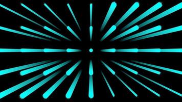 fundo de linhas de velocidade de raias de luz azul de hiperespaço abstrato. movimento de velocidade de explosão foto