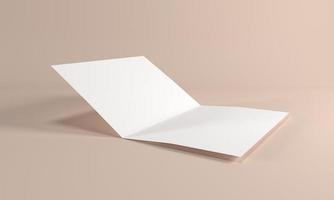 folheto de maquete de papel