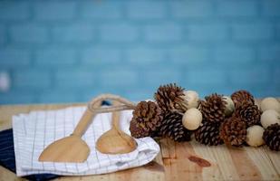 utensílios de cozinha bela cozinha, conceito de casa e arranjo de casa foto