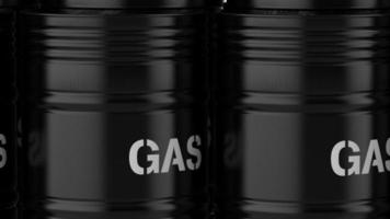 combustível em latas de aço pintadas indústria petroquímica preta imagem 3d render ilustração foto