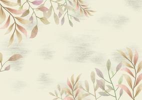 fundo floral aquarela com pincel e moldura floral para banner horizontal, pano de fundo, convite de casamento, cartão de agradecimento, papel de parede