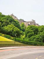 hdr castelo de edimburgo na escócia foto